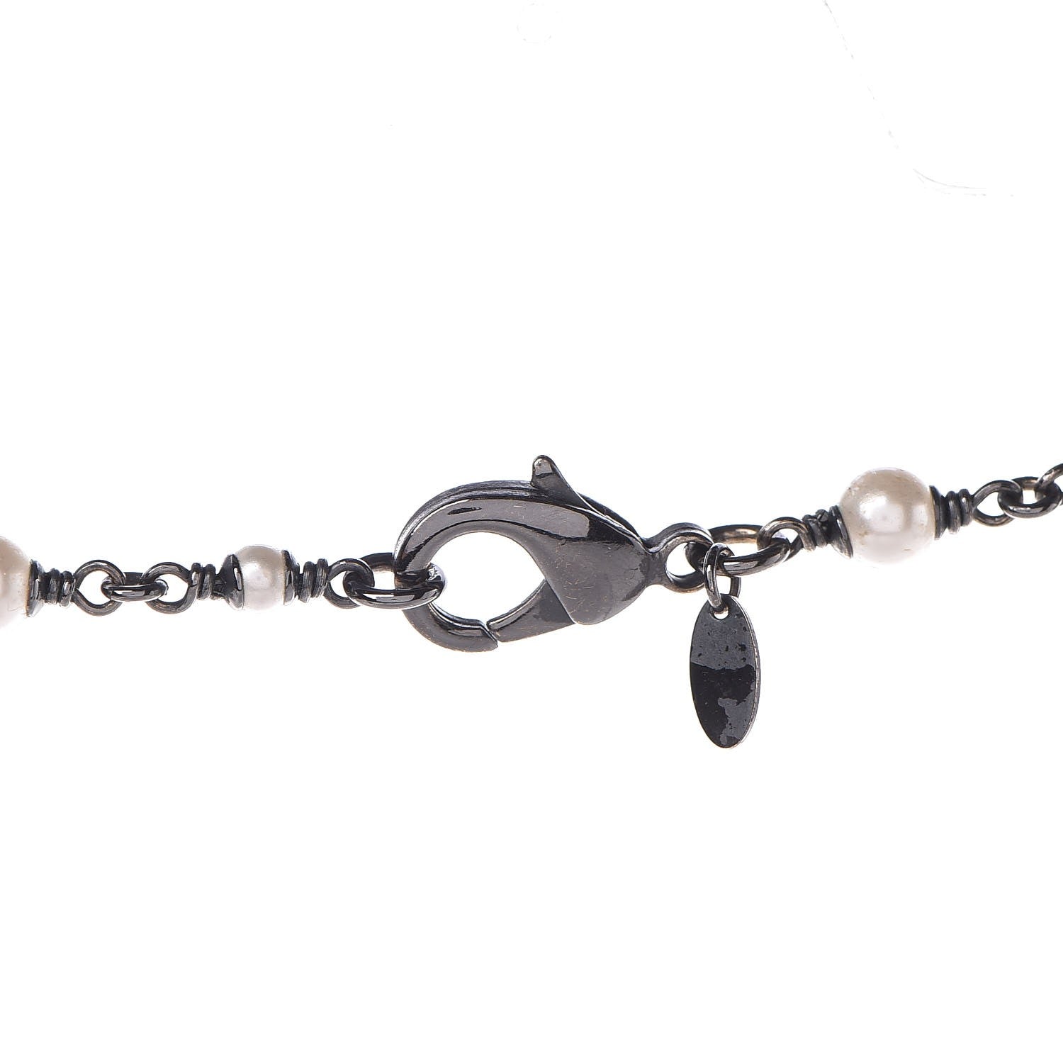 Chanel Ruthenium Pearl CC Long Necklace 3 of 4