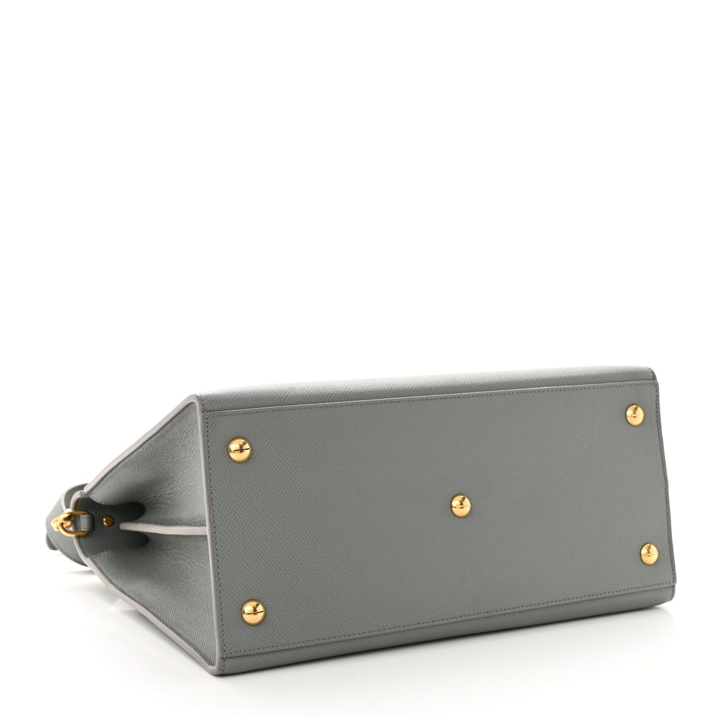 Grained Calfskin Large St. Honore Tote Grey Stone