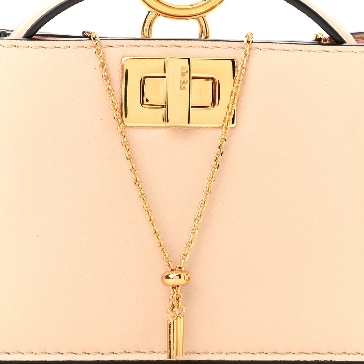 Fendi Nappa Sigma Pico Peekaboo Charm Poudre 8 of 10