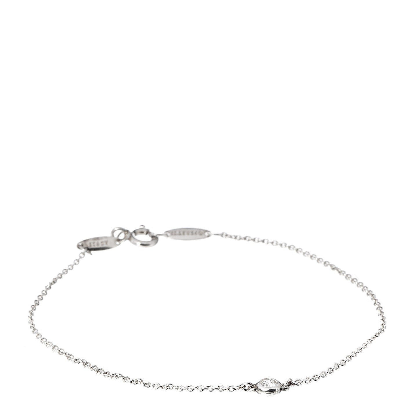 Sterling Silver Diamond .05ct Elsa Peretti Diamonds by the Yard Bracelet