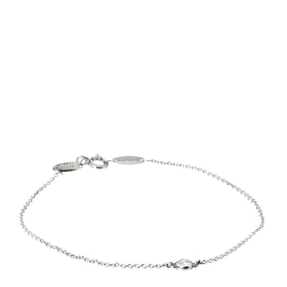 Tiffany Sterling Silver Diamond .05ct Elsa Peretti Diamonds by the Yard Bracelet 1 of 7