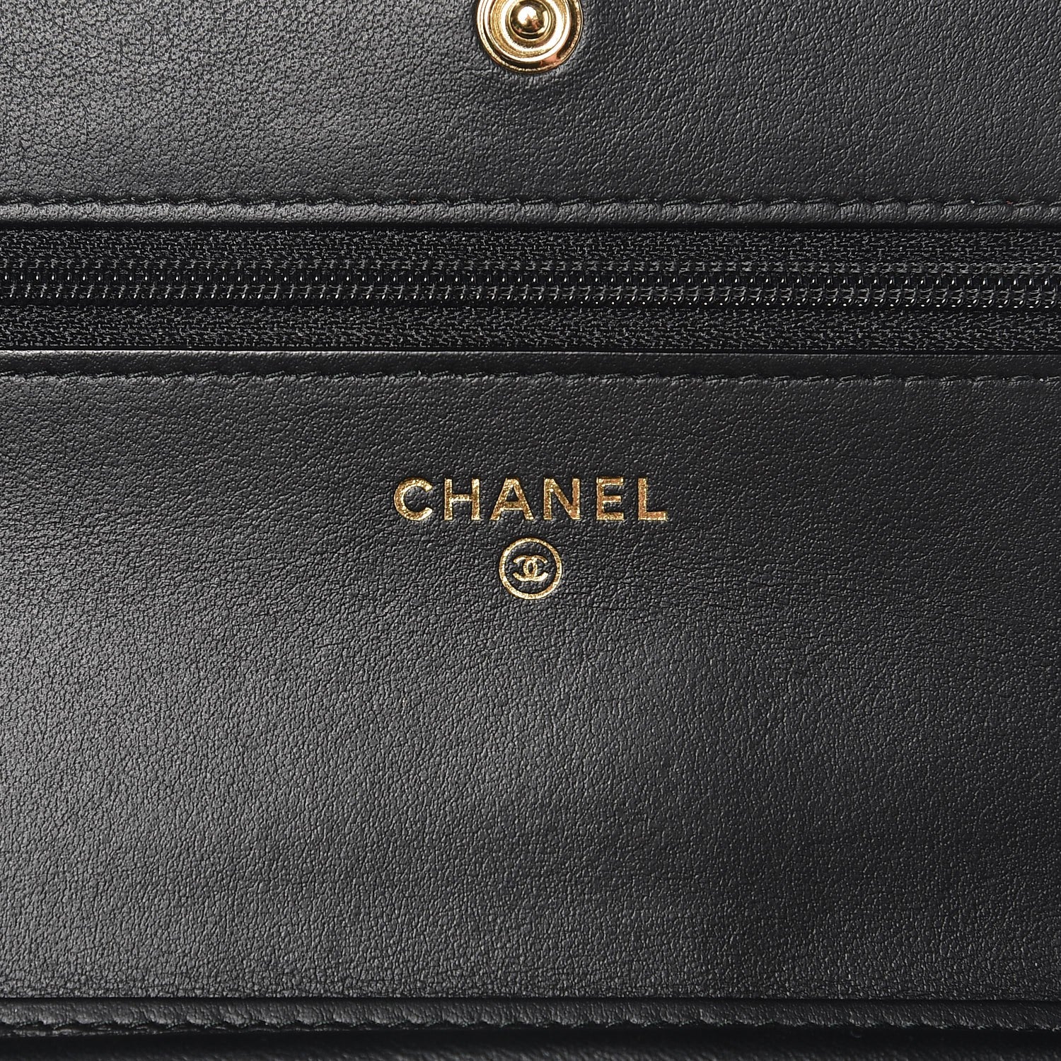 Chanel Aged Calfskin Quilted Lucky Charms 2.55 Reissue Wallet On Chain WOC Black 6 of 9