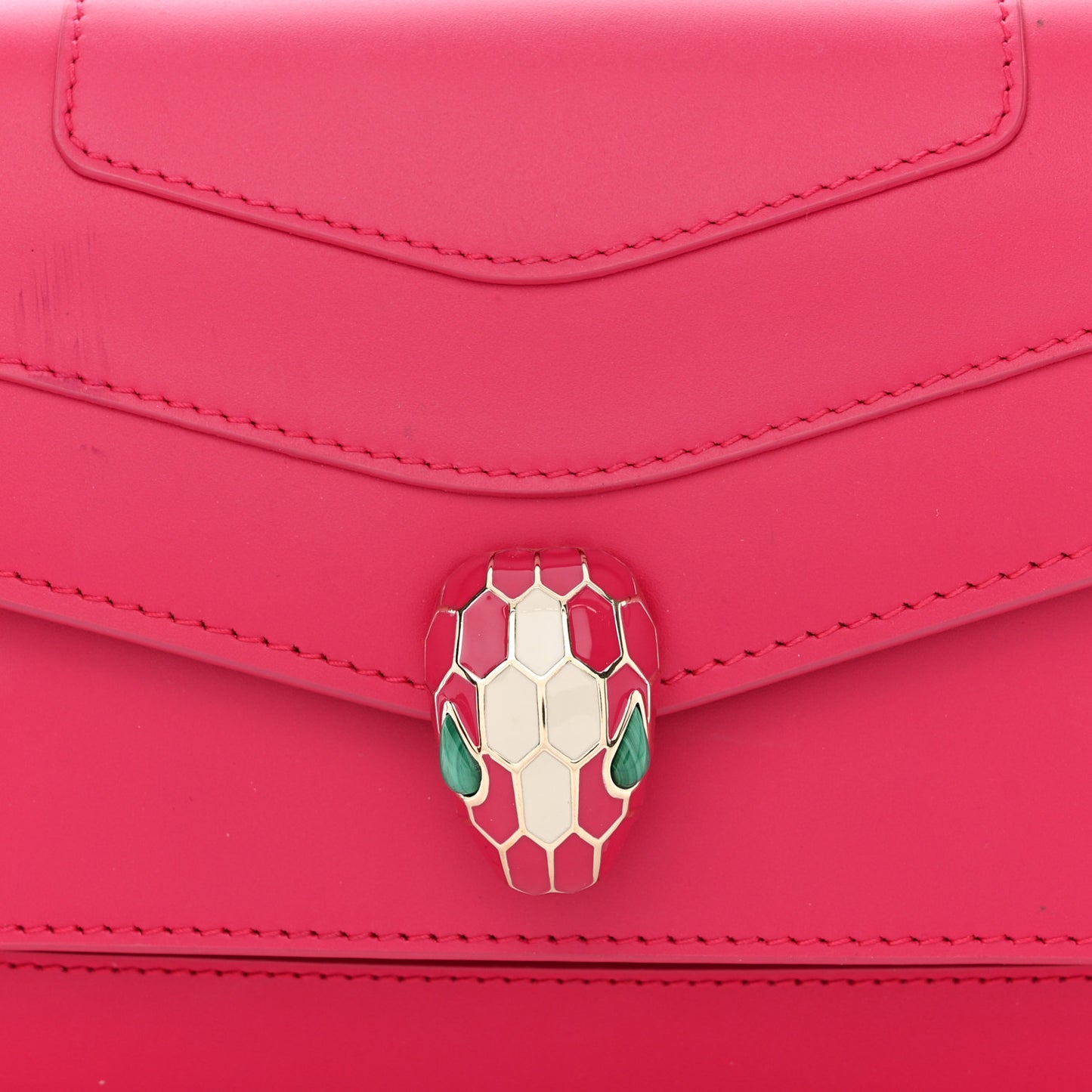 Calfskin Serpenti Forever East West Shoulder Bag Pink
