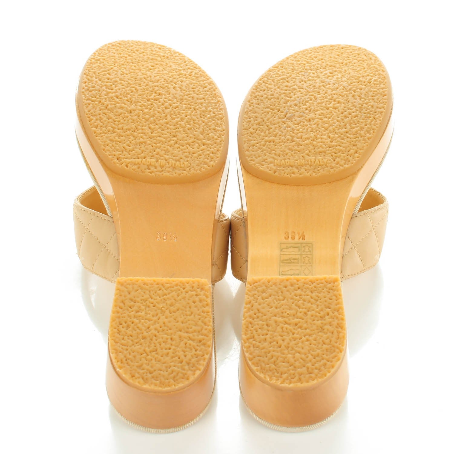 Chanel Lambskin Quilted CC Turnlock Sandals 39.5 Beige 5 of 8