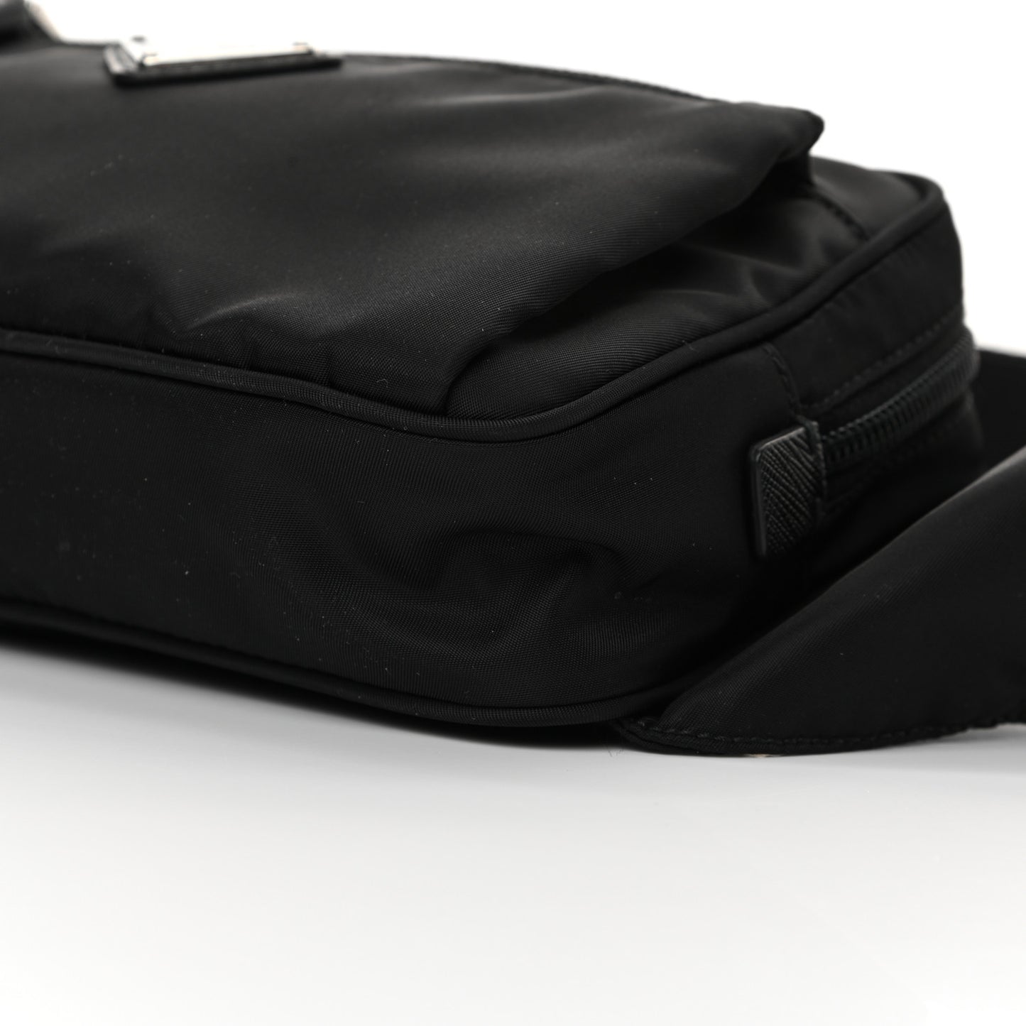 Re-Nylon Saffiano Belt Bag Black