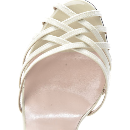 Gucci Patent Strappy Sandals 39 Vintage White 8 of 9