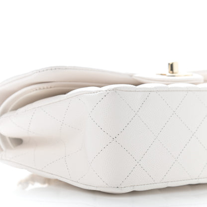 Chanel Caviar Quilted Small Double Flap White 9 of 10