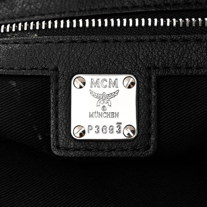 MCM Calfskin Ottomar Monogram Large Klara Hobo Black Red 6 of 11