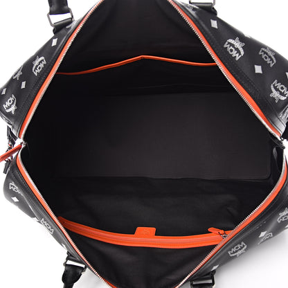 MCM Visetos Reflective Nylon Traveler Weekender Bag Black 5 of 11