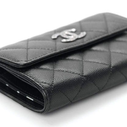 Chanel Caviar Quilted Coco Chanel CC Medium Flap Wallet Black 9 of 11