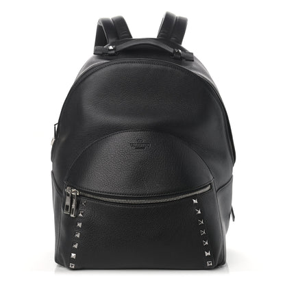 Valentino Garavani Grained Calfskin Rockstud Backpack Black 1 of 10