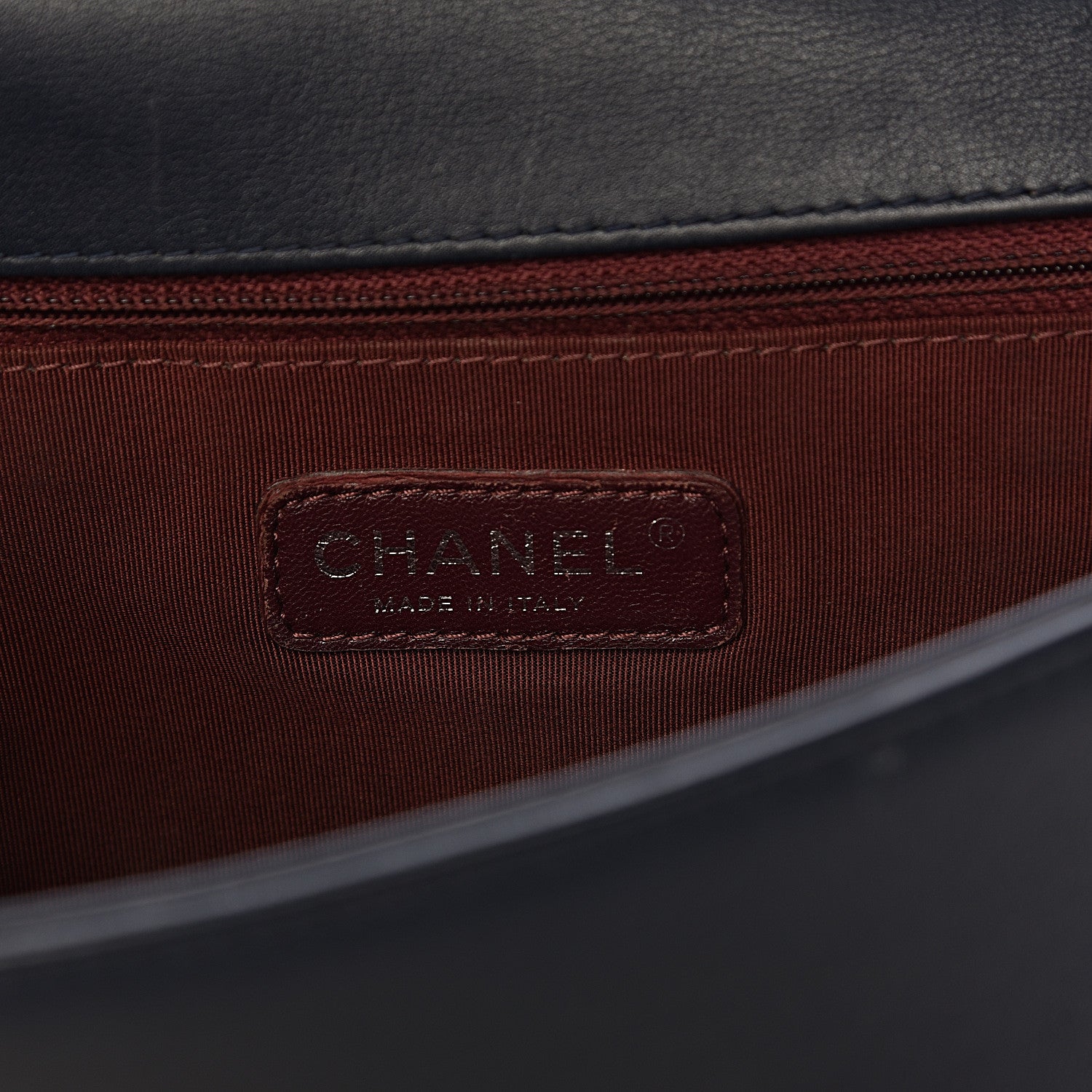 Chanel Velvet Tweed Quilted New Medium Boy Flap Dark Navy Blue 6 of 15