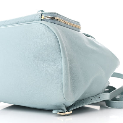 Chanel Caviar Quilted Business Affinity Backpack Light Blue 10 of 11