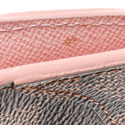 Louis Vuitton Damier Ebene Caissa Wallet Rose Ballerine 10 of 10