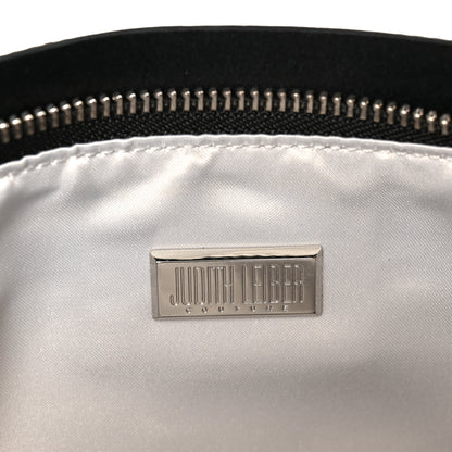 Judith Leiber Satin Crystal Oui Oui Pouch Silver Jet Multicolor 6 of 9