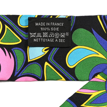 Hermes Silk Folklore Twilly Violet Black Rose Vif 7 of 8