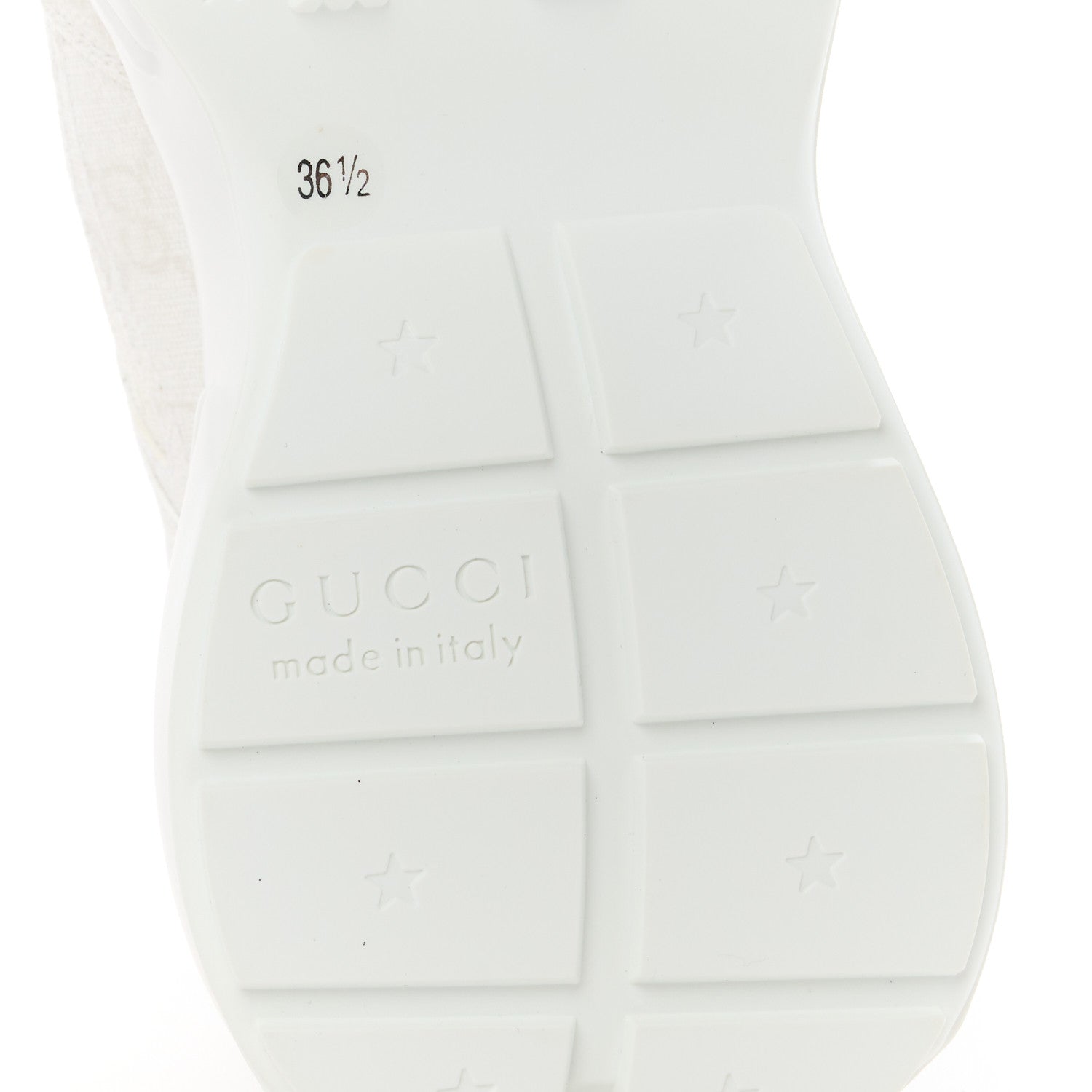 Gucci GG Supreme Monogram Womens Rhyton Sneakers 36.5 White 6 of 9