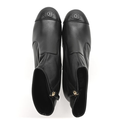 Chanel Stretch Lambskin Cap Toe CC Short Boots 41 Black 5 of 10