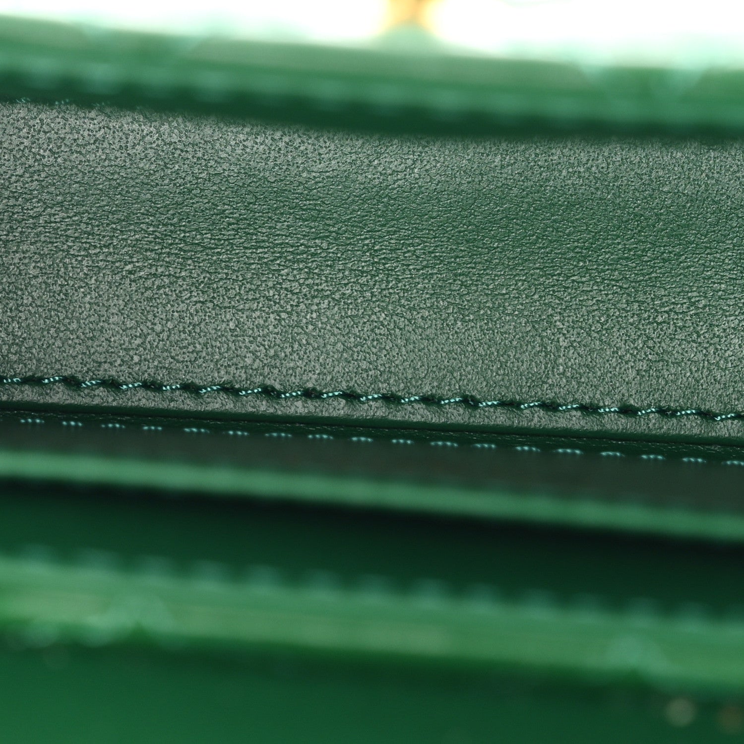 Chanel Shiny Aged Calfskin Quilted Mini Nano Kelly Shopper Green 5 of 10
