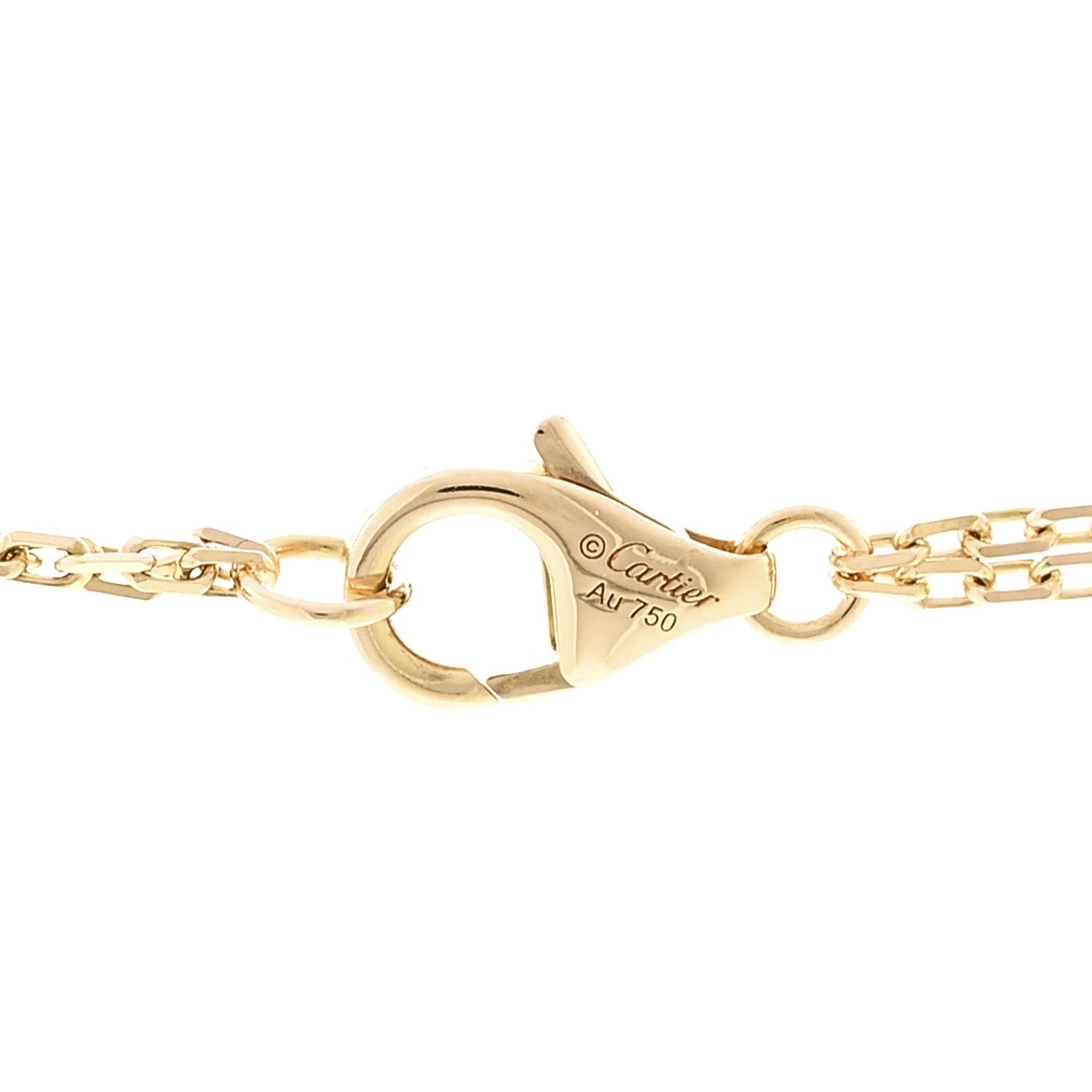 Cartier 18K Yellow Gold 2 Diamond LOVE Necklace 4 of 5