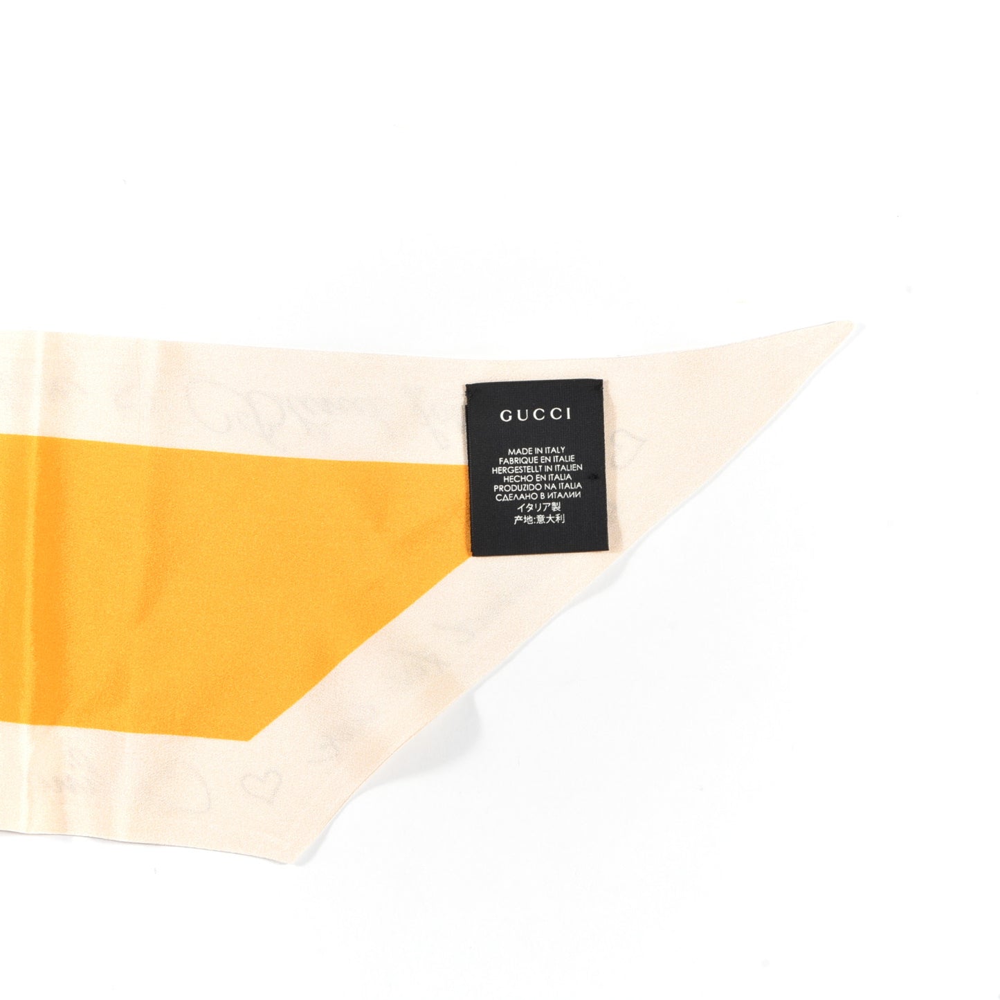 Silk Blind For Love Scarf Yellow Ivory