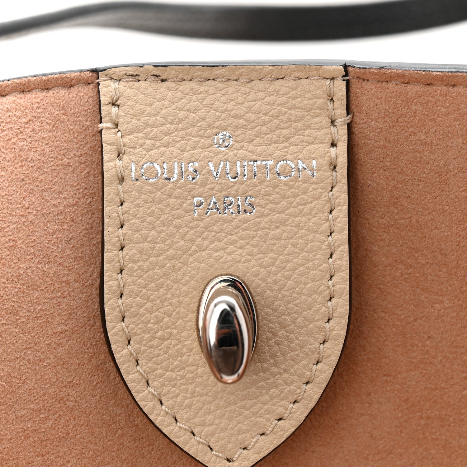 Louis Vuitton Calfskin Lockme Cabas Vanille Black 6 of 11