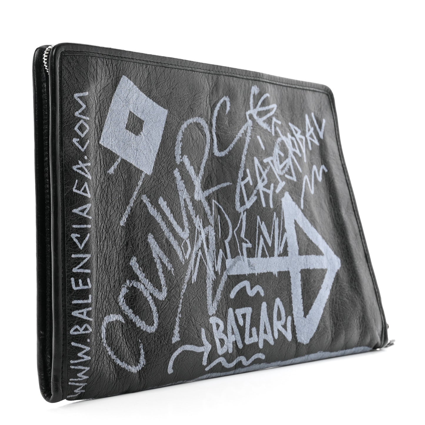 Agneau Arena Graffiti All Over Bazar Pouch Black White