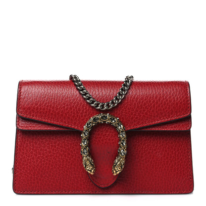 Gucci Calfskin Super Mini Dionysus Shoulder Bag Hibiscus Red 1 of 11