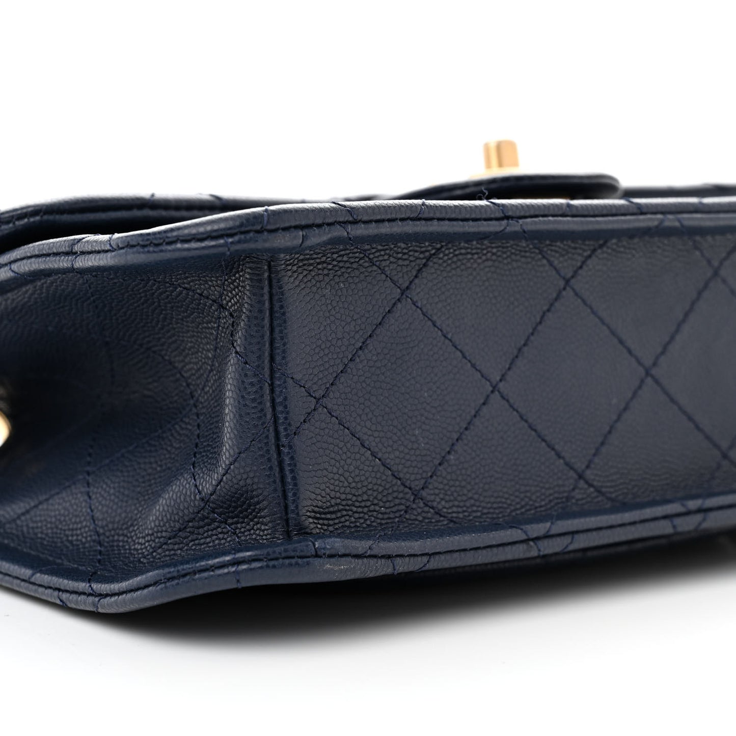 Caviar Quilted Medium Sweet Classic Flap Navy Blue
