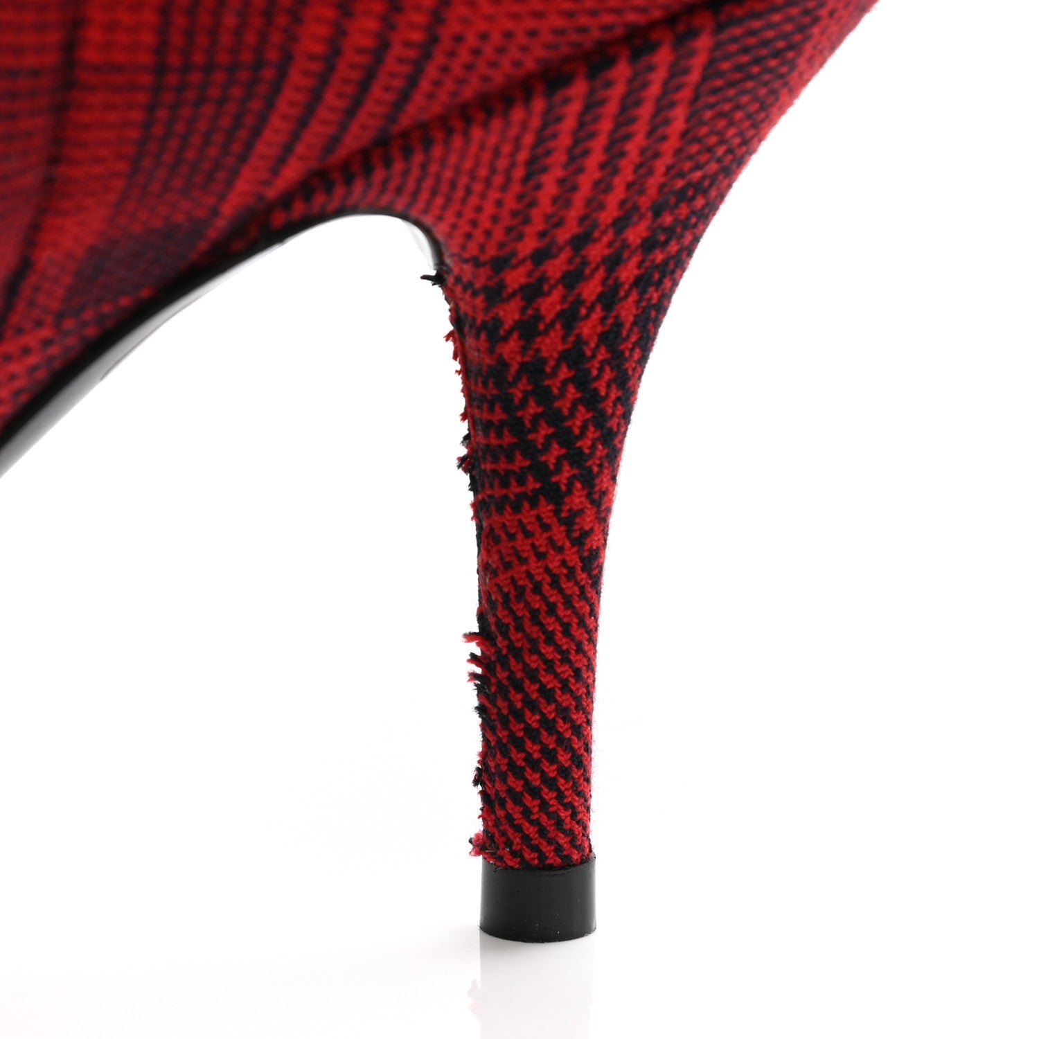 Balenciaga Fabric BB Pointy Toe Ankle Booties 36.5 Red 9 of 11