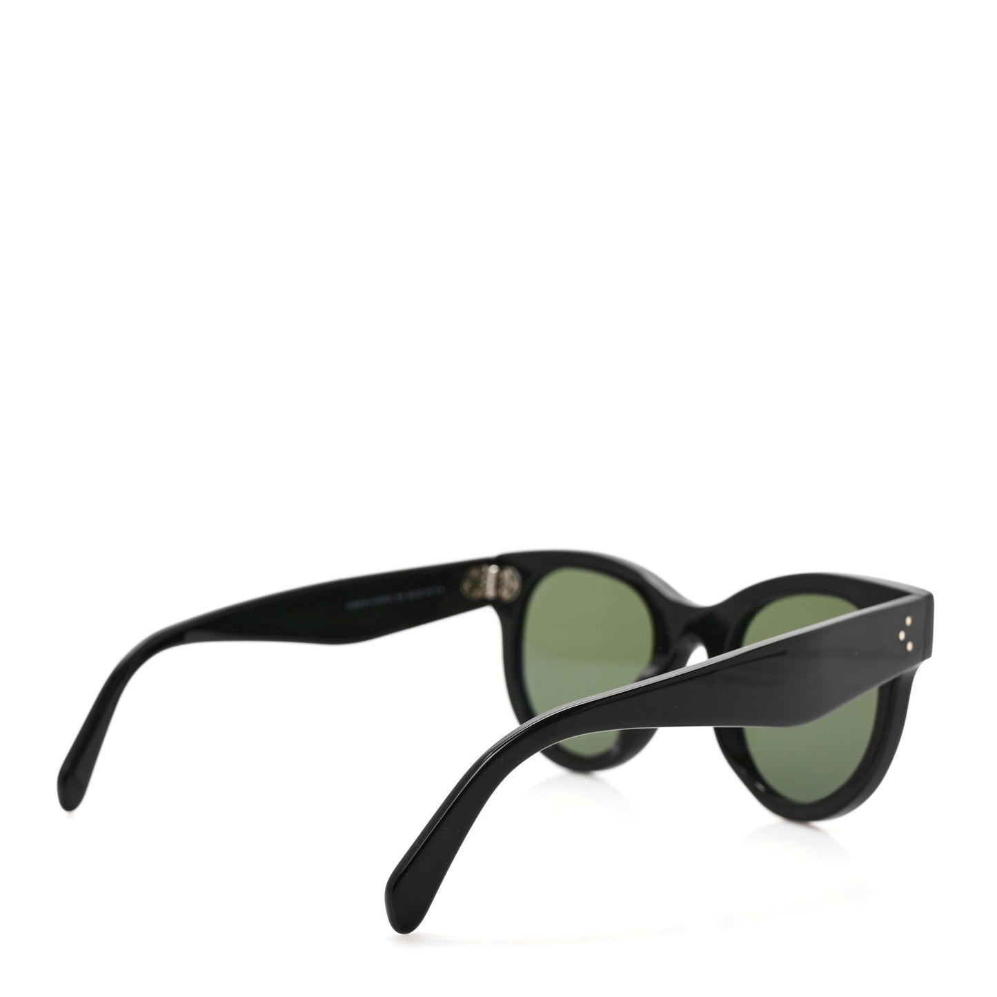 Acetate Studded Mineral Round Sunglasses CL40031N Black