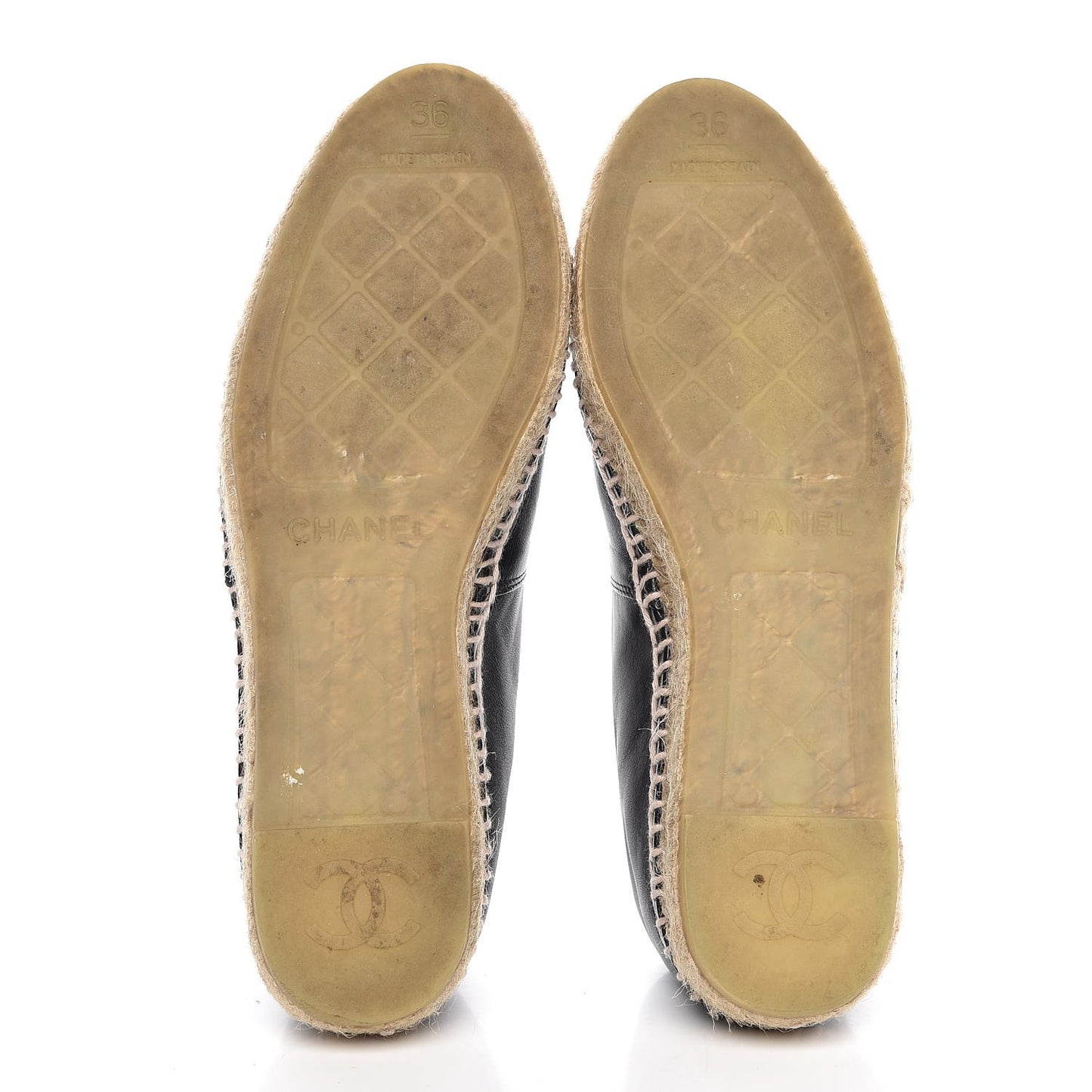 Lambskin CC Espadrilles 36 Black