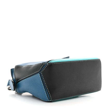 Loewe Calfskin Mini Puzzle Bag Dark Lagoon Black 4 of 10