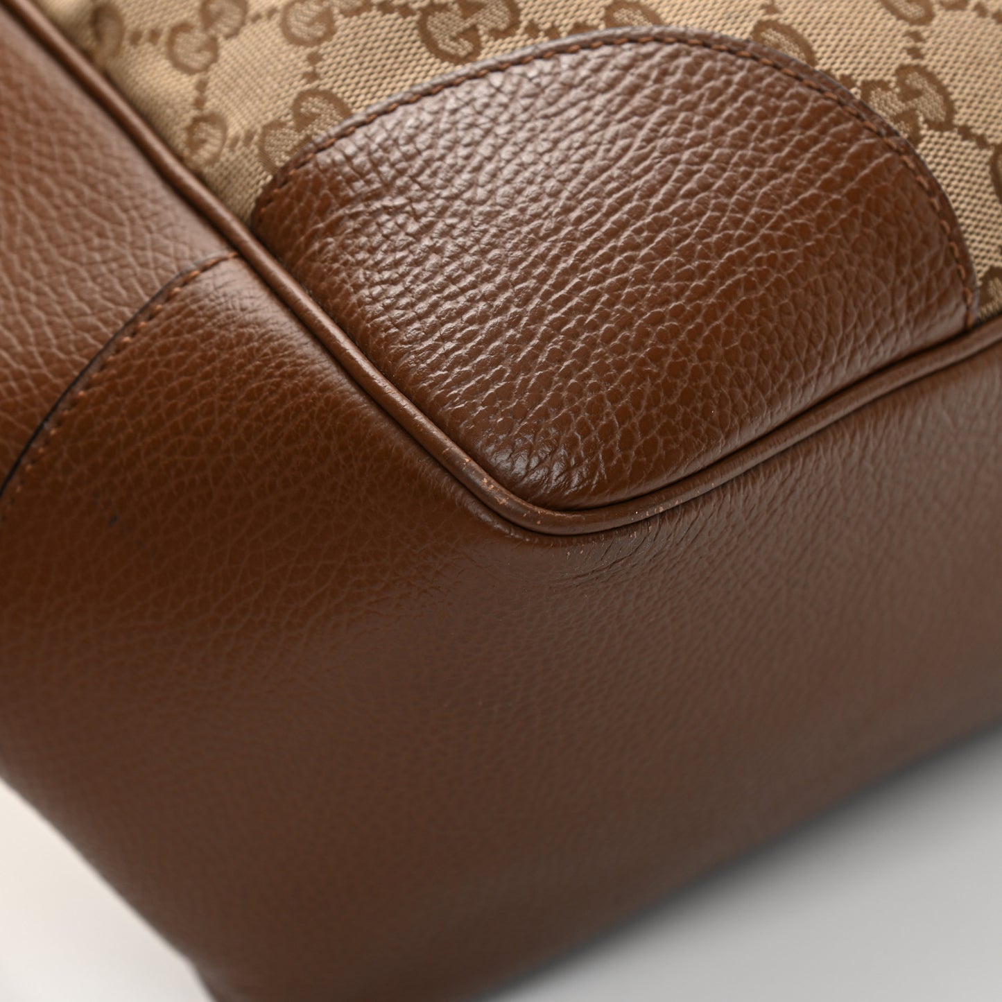 Monogram Medium Bree Zippered Tote Beige Tabacco