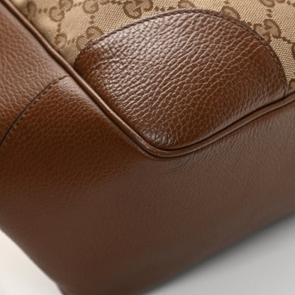Gucci Monogram Medium Bree Zippered Tote Beige Tabacco 9 of 14