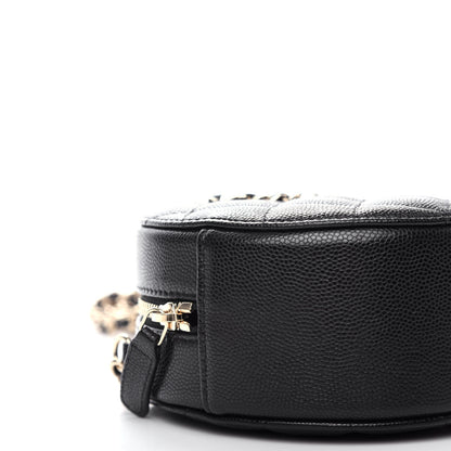 Chanel Caviar Quilted French New Wave Round Clutch With Chain Black 8 of 11