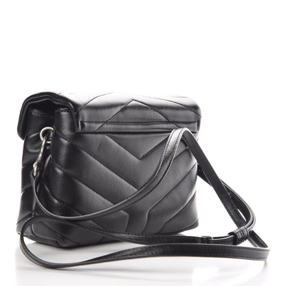 Saint Laurent Calfskin Y Quilted Monogram Toy Loulou Crossbody Bag Black 3 of 16
