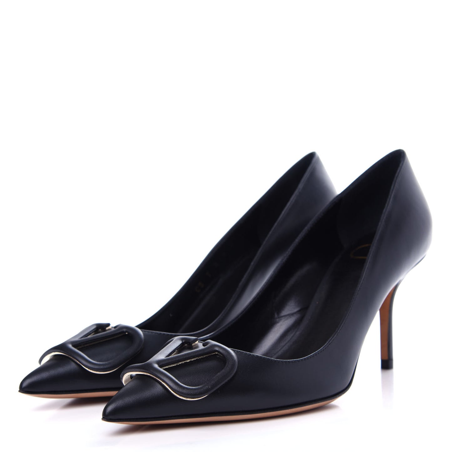 Calfskin Vlogo Signature 80mm Pumps 36.5 Black