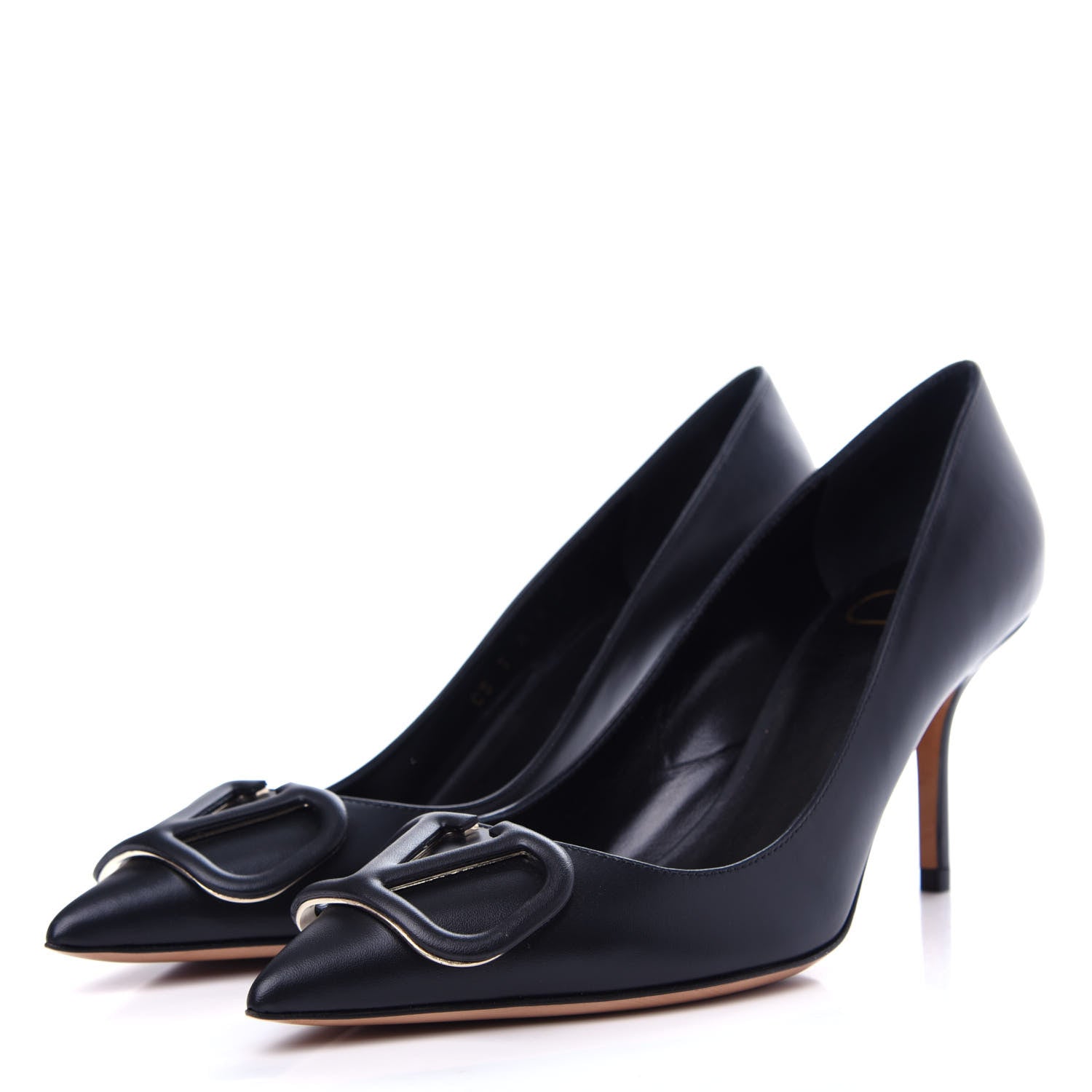 Valentino Garavani Calfskin Vlogo Signature 80mm Pumps 36.5 Black 3 of 11