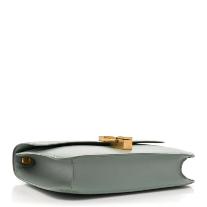 Saint Laurent Smooth Calfskin Carre Satchel Vert Opaline 4 of 18
