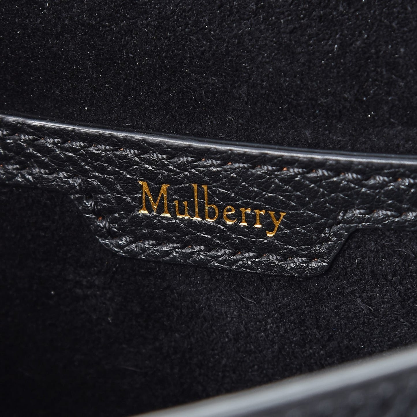 Small Classic Grain Calfskin Mini Amberley Flap Black