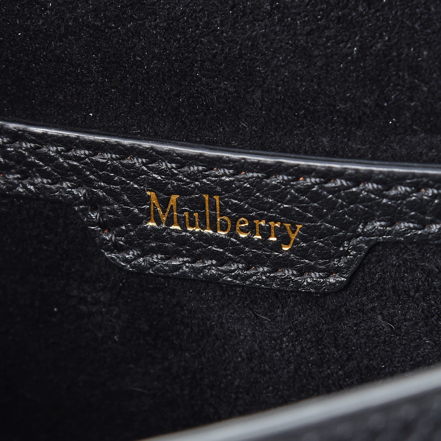 Mulberry Small Classic Grain Calfskin Mini Amberley Flap Black 7 of 9