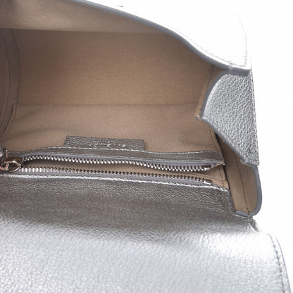 Givenchy Metallic Calfskin Mini Pandora Box Chain Crossbody Bag Silver 5 of 7