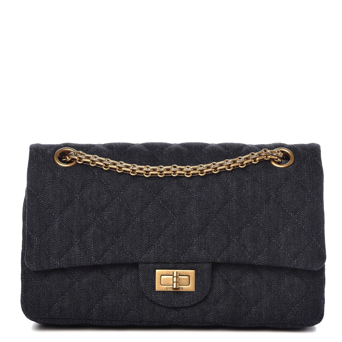 Denim Quilted 2.55 Reissue 225 Flap Dark Blue