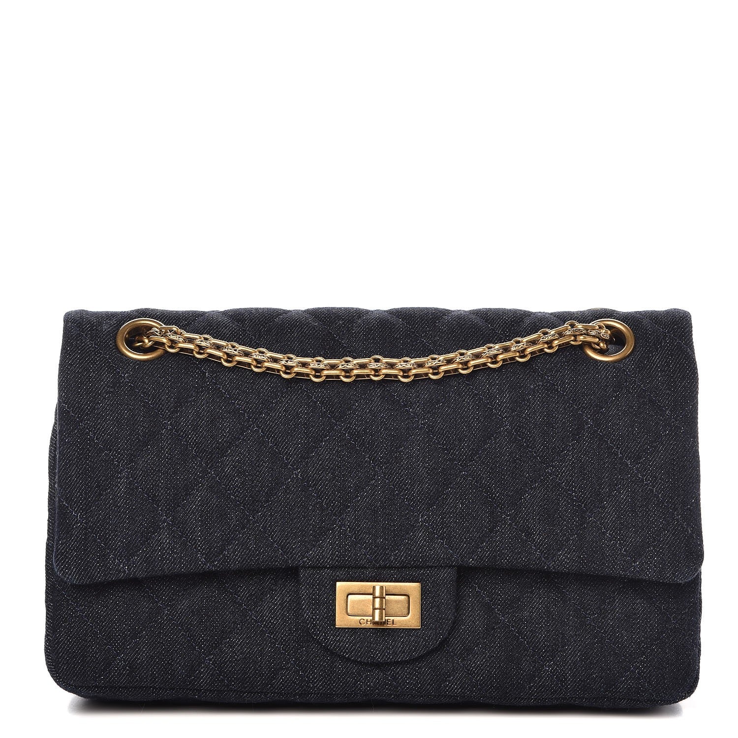 Chanel Denim Quilted 2.55 Reissue 225 Flap Dark Blue 1 of 8