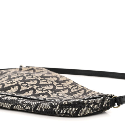 Christian Dior Monogram Mini Saddle Pochette Navy 9 of 12