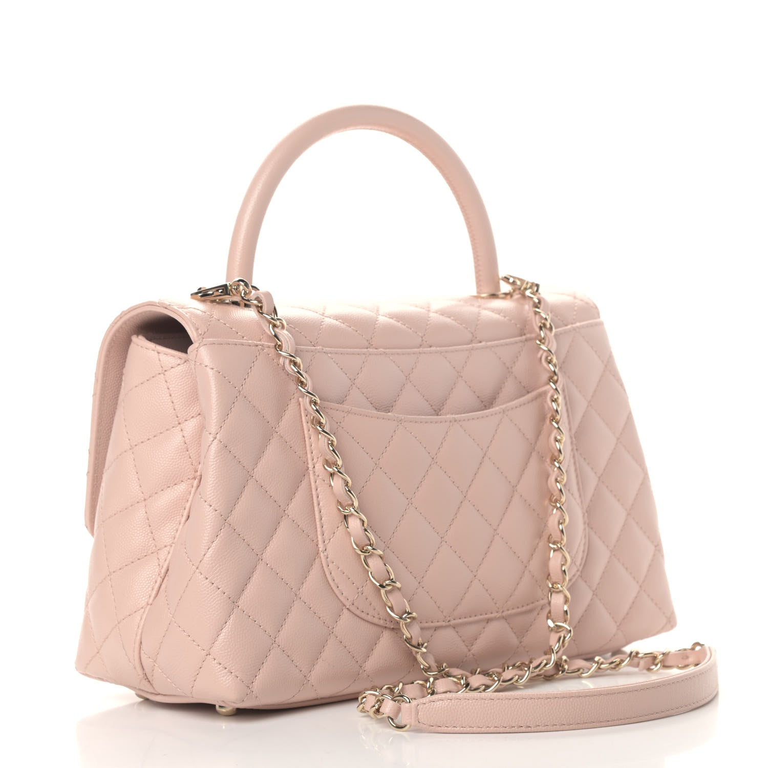 Chanel Caviar Quilted Small Coco Handle Flap Light Pink 2 of 6
