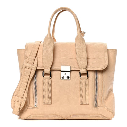 3.1 Phillip Lim Textured Calfskin Medium Pashli Satchel Peach 1 of 7