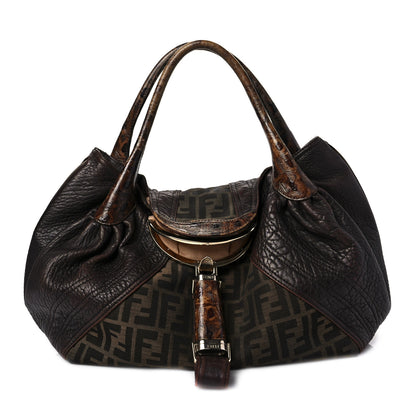 Fendi Zucca Nappa Nuvolata Vitello Tortuga Spy Tobacco Moro 1 of 7