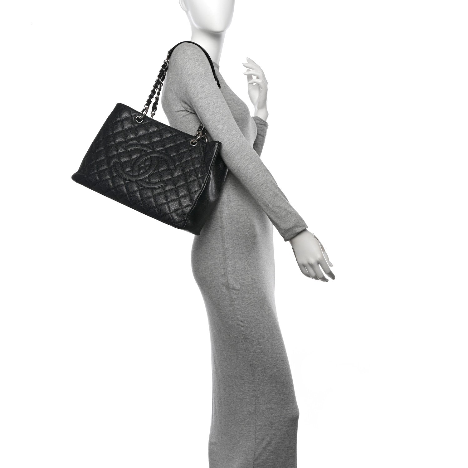 Chanel Caviar Quilted Grand Shopping Tote GST Black 2 of 13